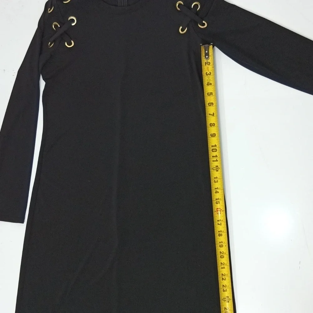 MK Elegant Black Dress with Gold Accents size M pre owned Exellent condition